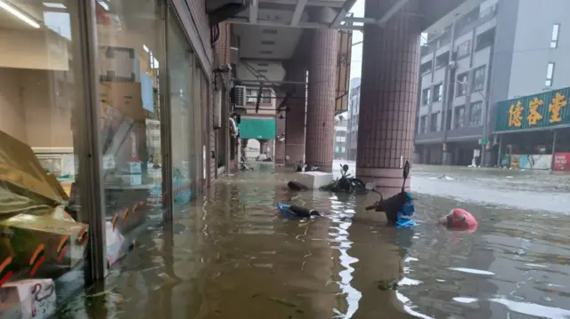 Flooding in Kaohshiung.