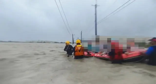 Floods in Taiwan due to Gaemi