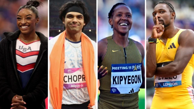 Simone Biles, Neeraj Chopra, Faith Kipyegon and Noah Lyles