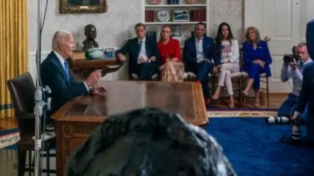 The Biden family watching