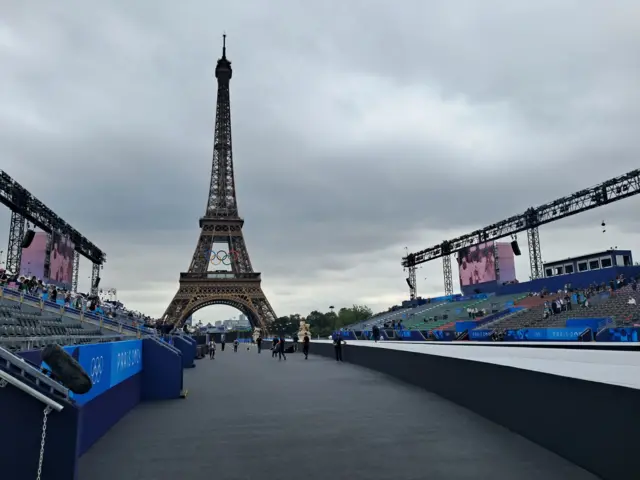 A view of the Trocadéro with the Eiffel Tower behind