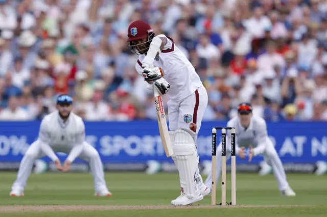 West Indies' Kraigg Brathwaite in action