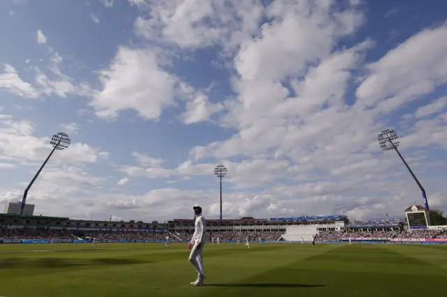 Edgbaston in the evening sunshine.