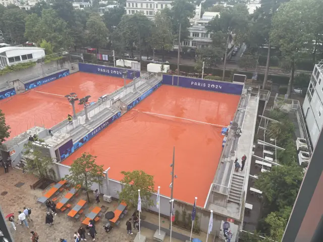 Covered clay courts