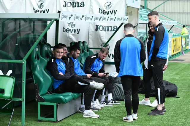 Peterhead players at Easter Road