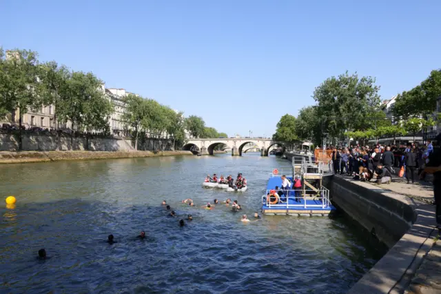 Paris mayor Anne Hidalgo was among the swimmers in the Seine earlier this month after significant efforts to improve water quality