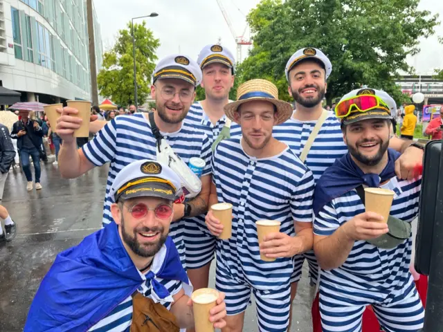 French fans outside the Stade de France