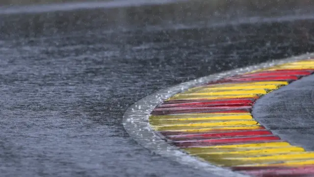 Rain falls at Spa