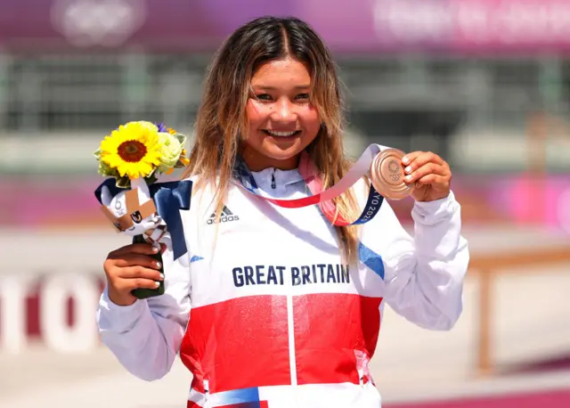 Team GB's Sky Brown with her Olympic bronze medal