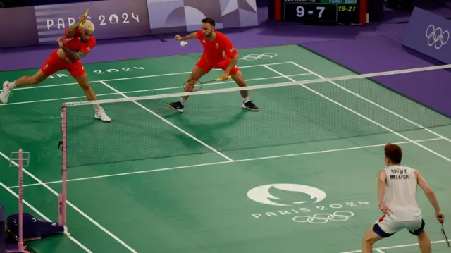 British pair Ben Lane and Sean Vendy in badminton men's doubles at 2024 Paris Olympics