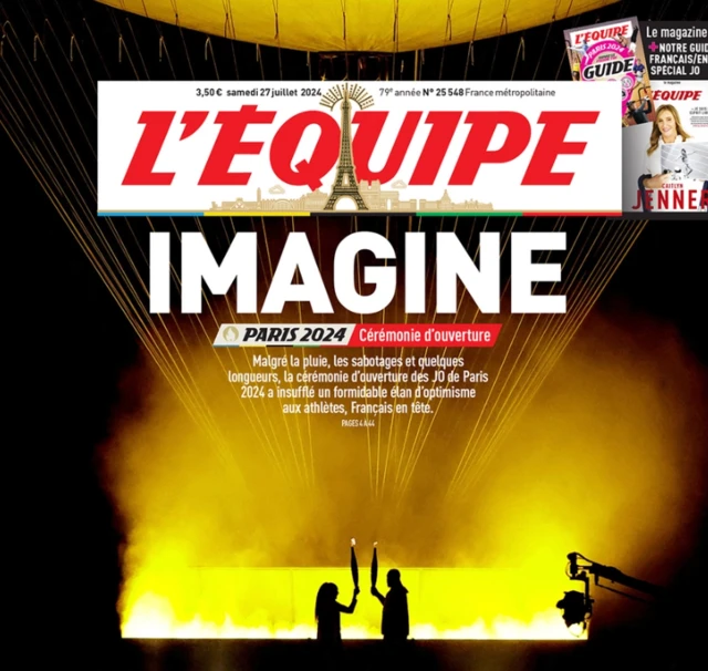 The front page of L'Equipe