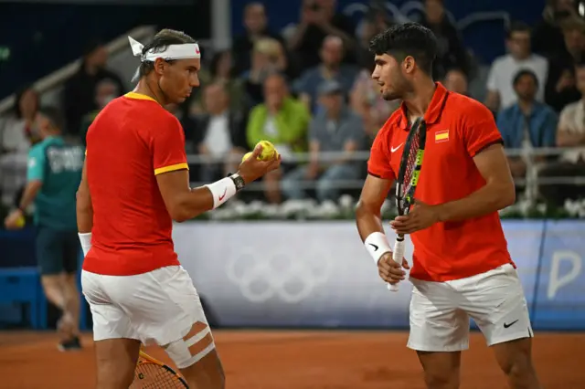 Rafael Nadal and Carlos Alcaraz