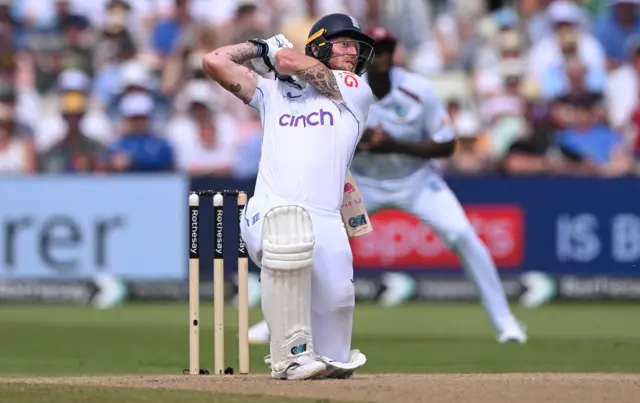 Ben Stokes hits for four