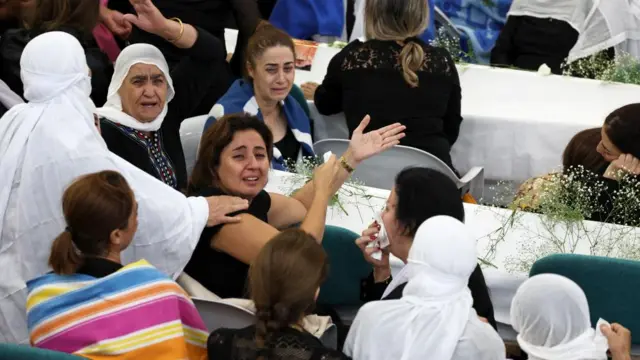 Relatives attend funeral of victims in Majdal Shams, after missile attack