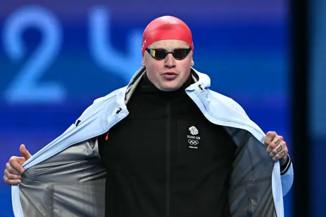 Adam Peaty before one of his swimming heats