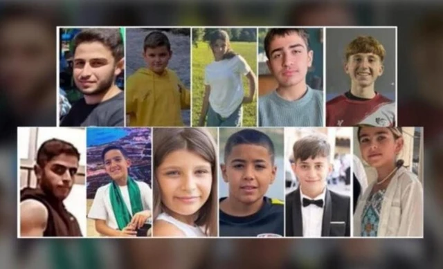 A composite image showing images of those killed in Saturday's attack