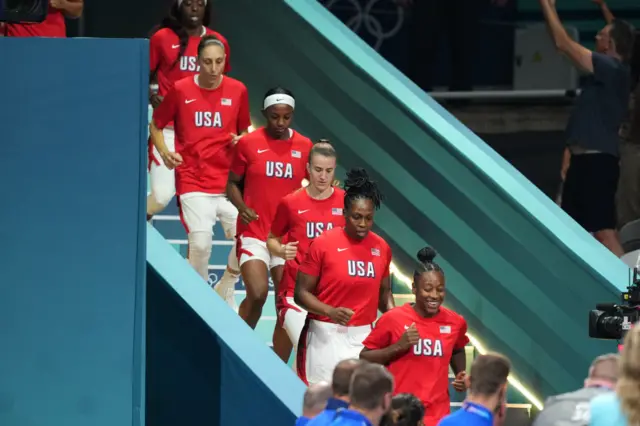 Team USA arriving