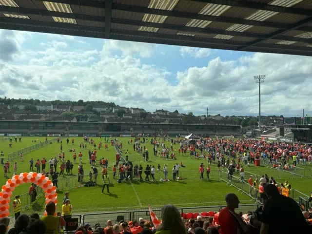 Supporters getting ready to welcome their All-Ireland champions