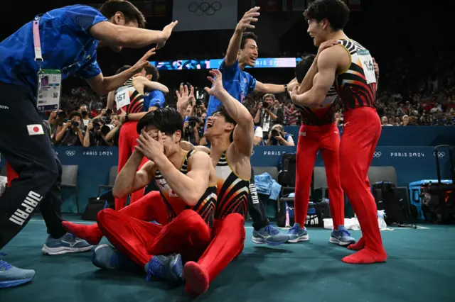 Japan Gymnastics celebrate