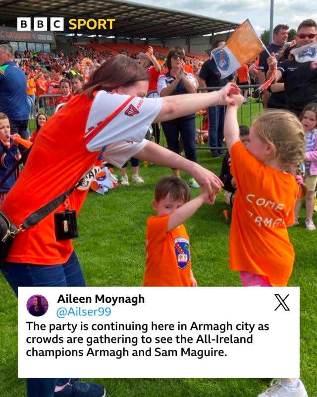 Aileen Monynagh shares pictures of the celebrations on X