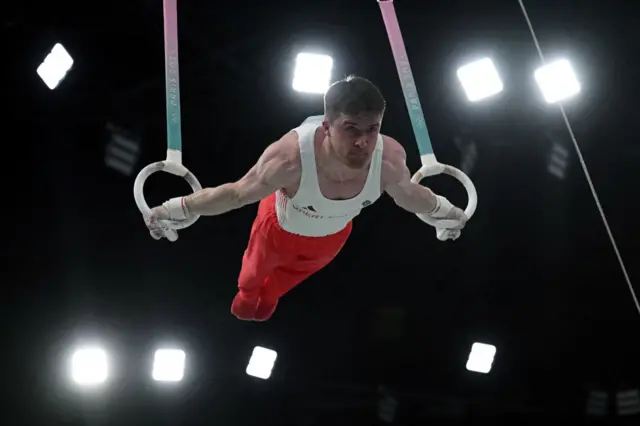 GB athlete on the rings