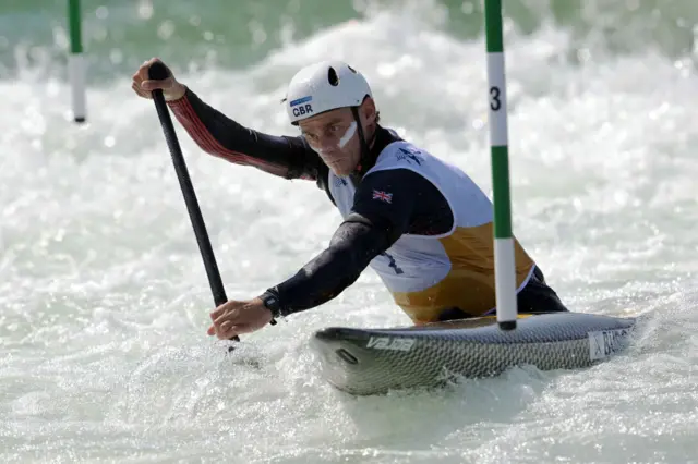 GB canoe athlete competes