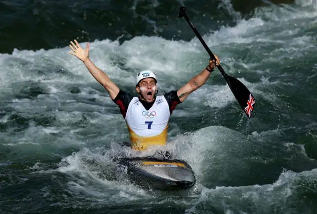 Adam Burgess wins silver in kayak