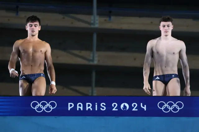 Tom Daley and Noah Williams in training at Paris 2024