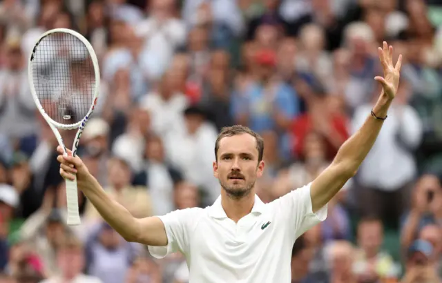 Medvedev celebrates