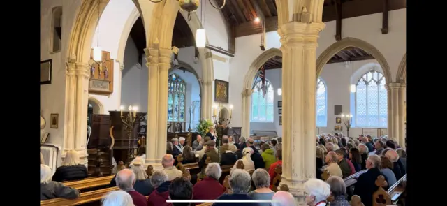 A hustings at a church in Aldeburgh