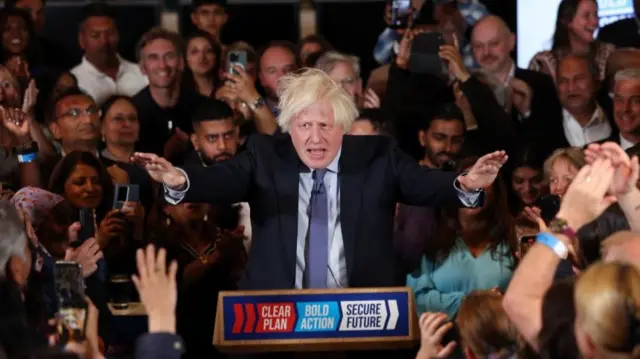 Boris Johnson giving a speech