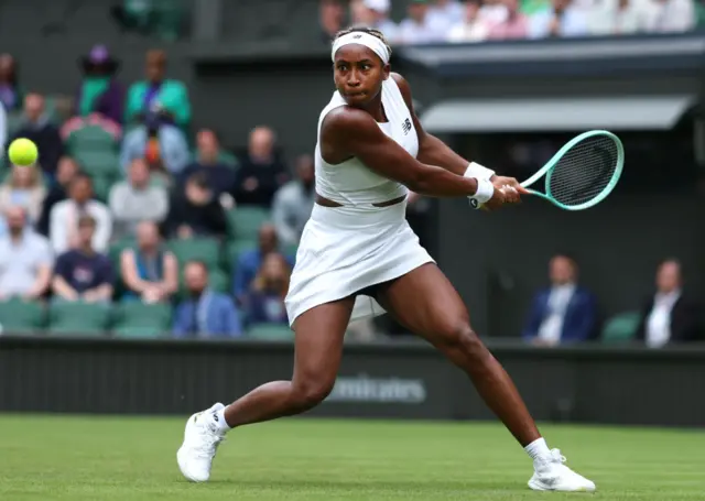 Coco Gauff in action