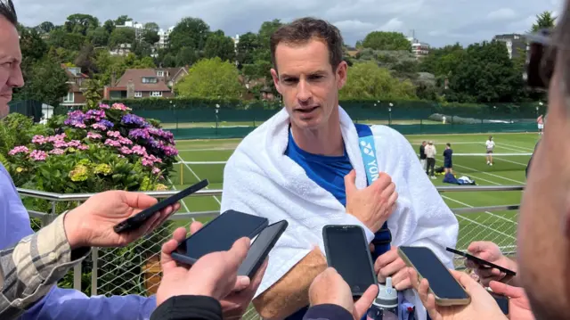 Andy Murray being interviewed