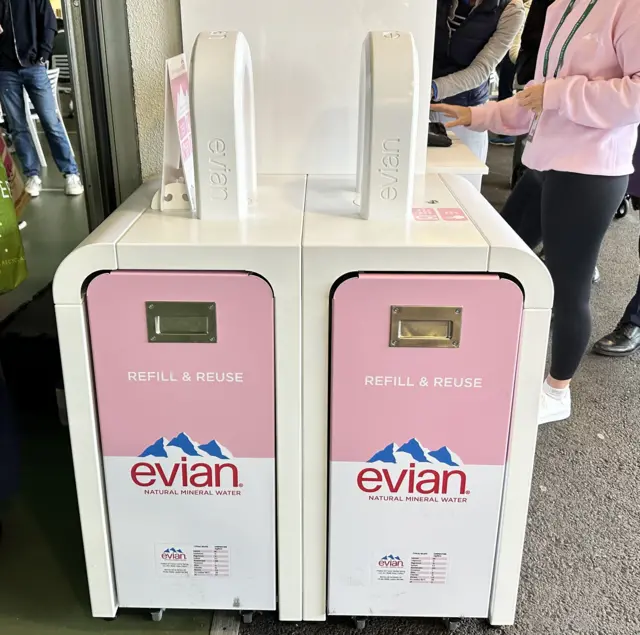 Evian refill station