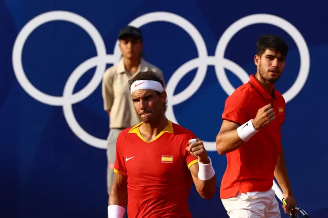 Rafael Nadal and Carlos Alcaraz