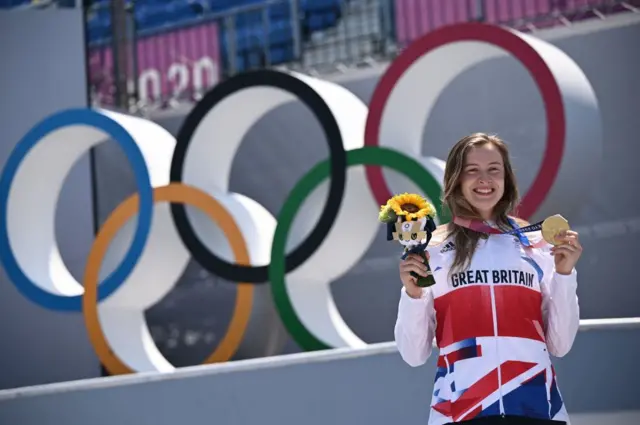 Charlotte Worthington with gold