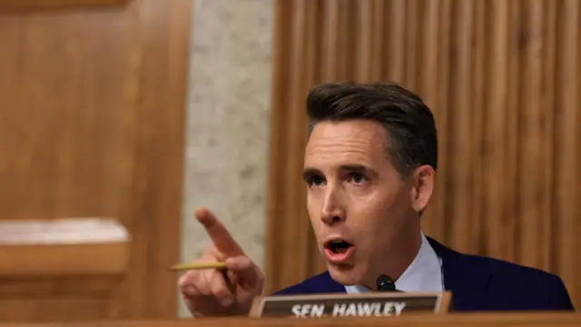 U.S. Senator Josh Hawley speaks during a Senate Judiciary Committee hearing on the attempted assassination of Republican presidential nominee and former U.S. President Donald Trump, on Capitol Hill in Washington, U.S., July 30, 2024.