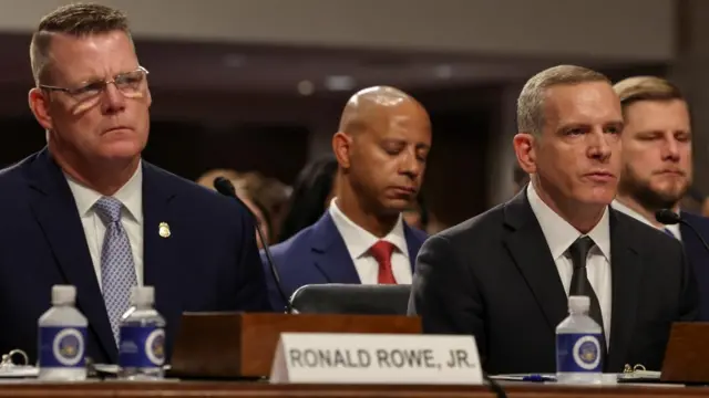 Acting Director of the U.S. Secret Service, Ronald L. Rowe, Jr. and Deputy Director of the FBI Paul Abbate testify at a Senate Judiciary Committee hearing on the attempted assassination of Republican presidential nominee and former U.S. President Donald Trump, on Capitol Hill in Washington, U.S., July 30, 2024