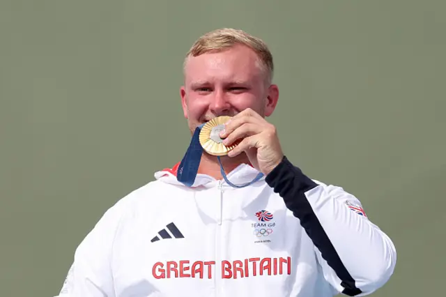 Nathan Hales on the podium with his medal