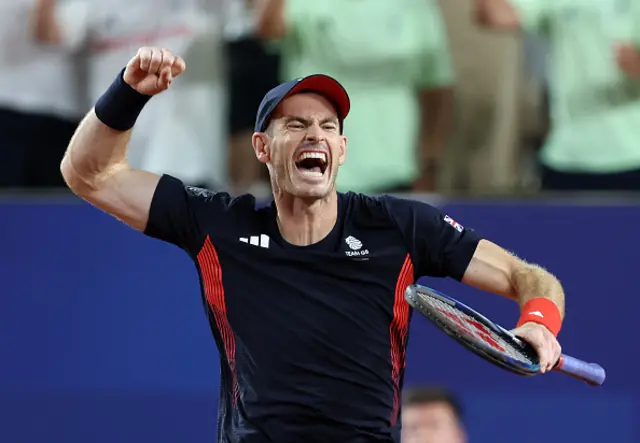 Andy Murray of Team Great Britain celebrates