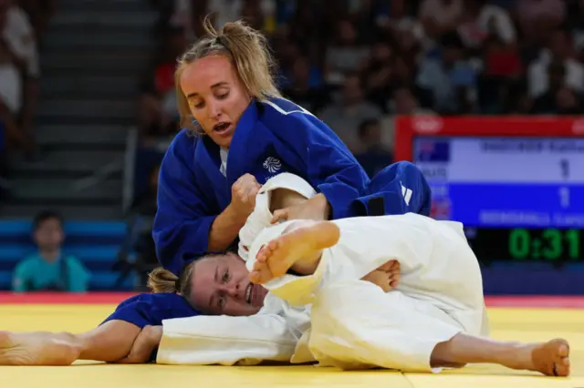 Lucy Renshall during victory over Katharina Haecker