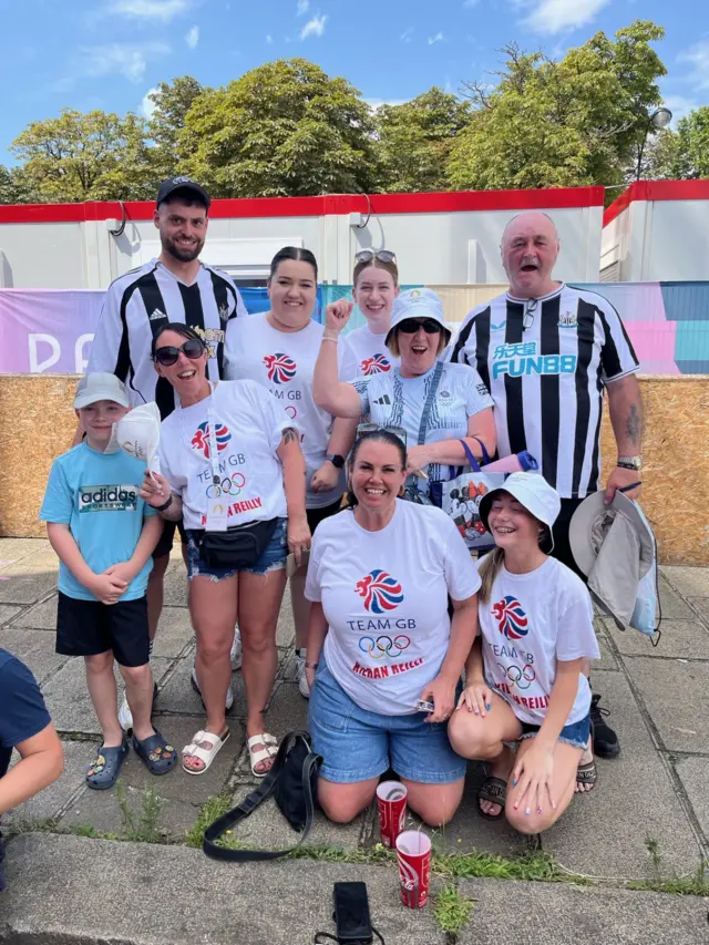 Kieran Reilly's friends his grandma and granddad brother and sister and aunty and mum Leanne