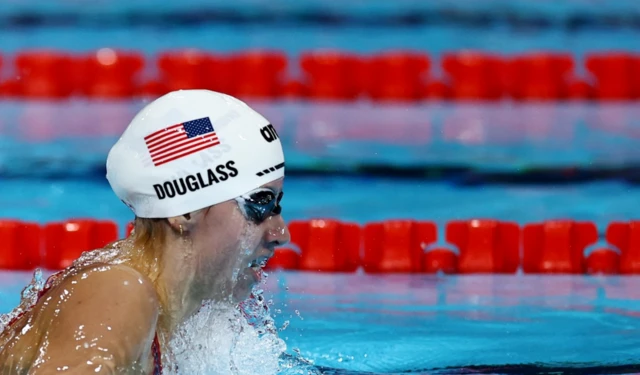 Kate Douglass of United States in action