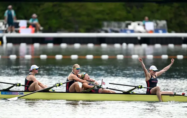 Team GB women's quad sculls win gold at 2024 Paris Olympics