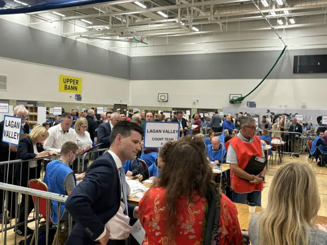 Jonathan Buckley standing at polling centre.