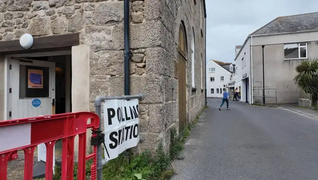 Polling station at St Mary's, Isles of Scilly