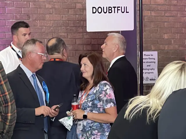 Conservative candidate Maureen Levy at the count