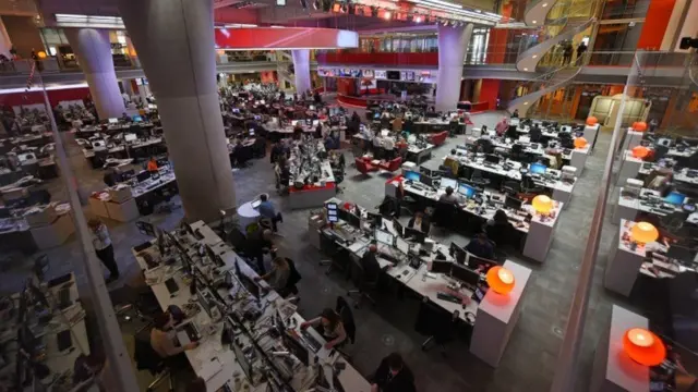 An aerial view of the BBC Newsroom