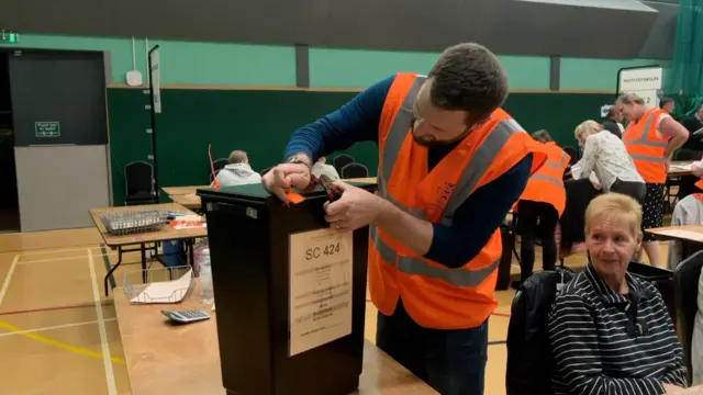 Ballot boxes arriving