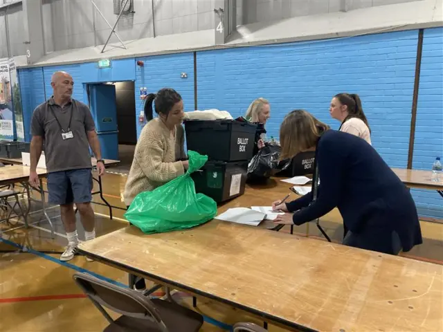 First ballot boxes arriving at Dukeries Leisure Centre